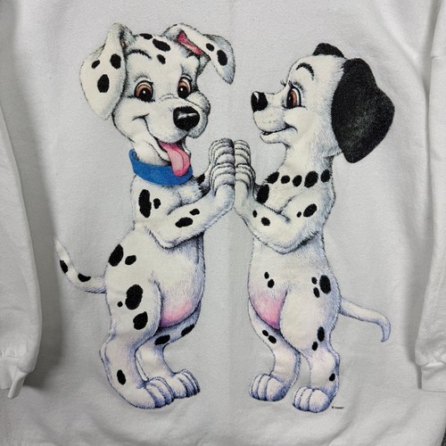 Maglione Vintage Disney 101 Dalmations Adulto 2XL Felpa Bianca Made in USA XXL - Foto 4 di 10