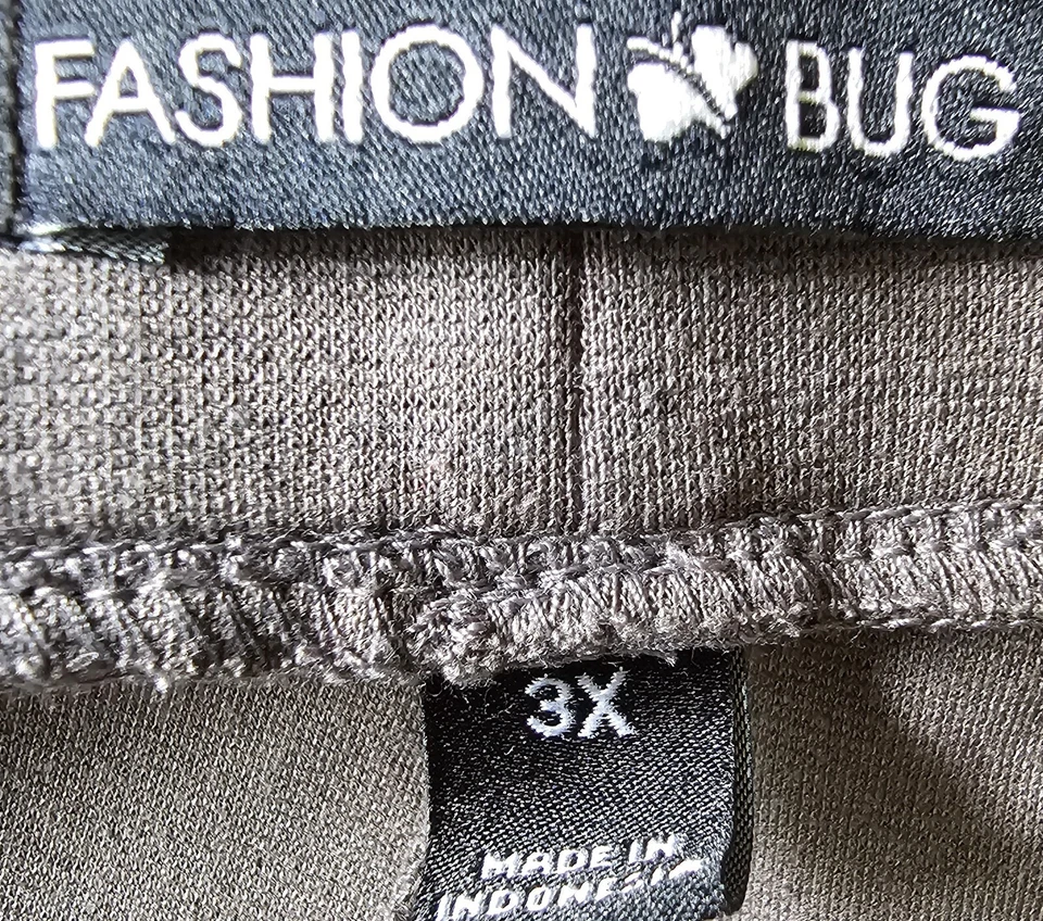 Pantalones Fashion Bug para mujer talla 3X grises Foto 2 de 4