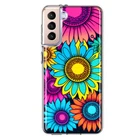 For Samsung Galaxy S22 Shockproof Hybrid Case, Vintage Abstract Sunflowers
