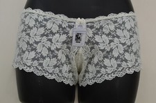 Ladies Valbonne Lace Shorts Briefs French Knickers White / Cream Size Small