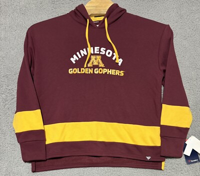 Fanatics Minnesota Golden Gophers Color Block Hoodie Mens Large NEW