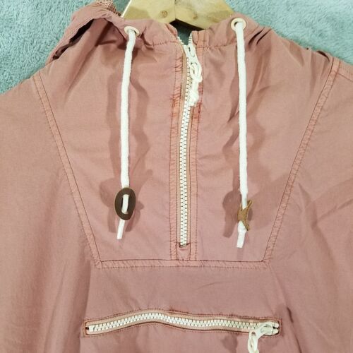 Giacca pullover Marine Layer Donna Grande Rosa Cappuccio Felpa Quarto Cerniera - Foto 2 di 11