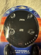 New JWIN JX-CD335SBLK Personal CD Player w Headphones CD-R Compatible 2009