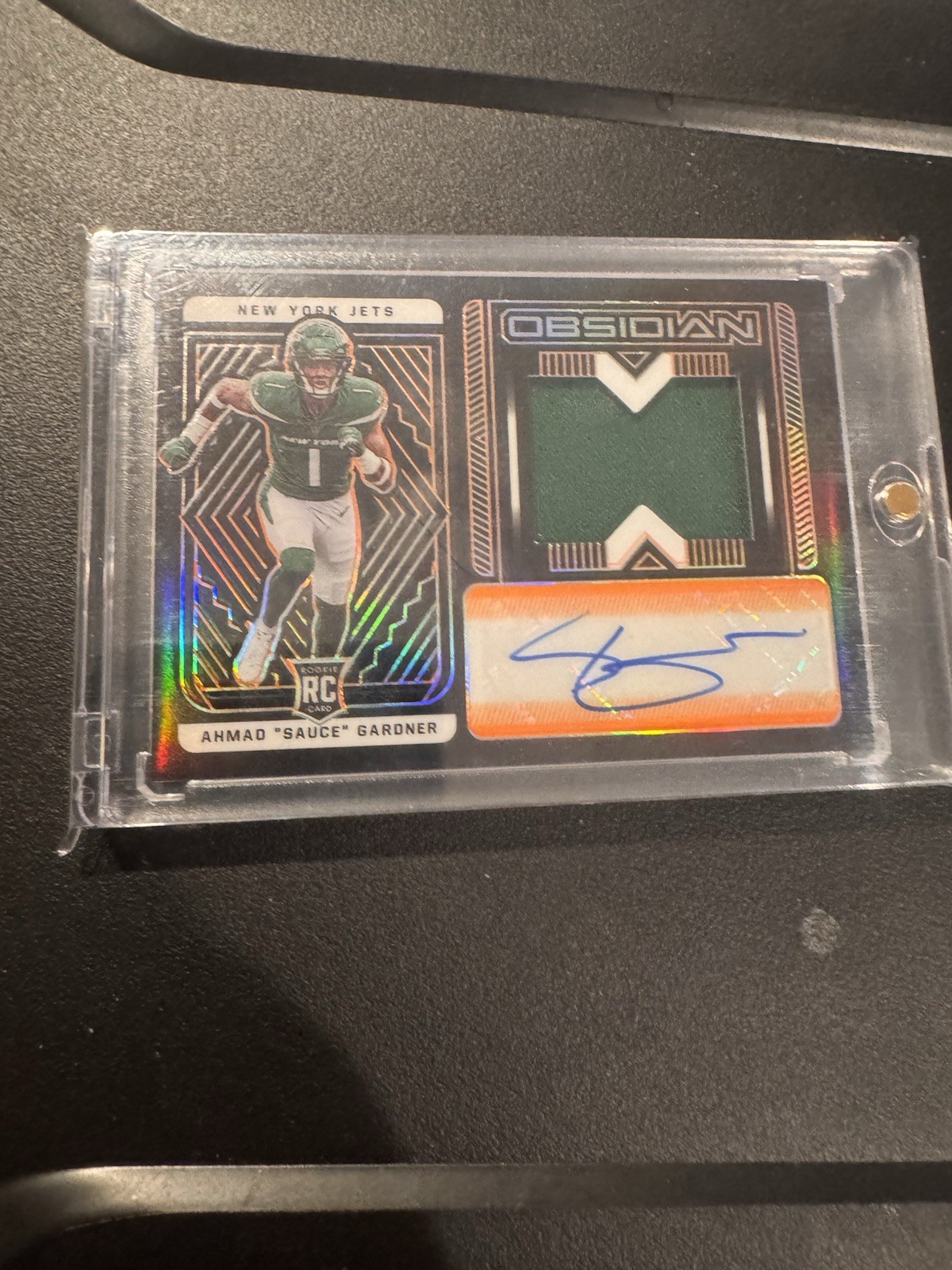 Sauce Gardner Panini Obsidian #203 Jersey Autograph-Electric Etch Orange