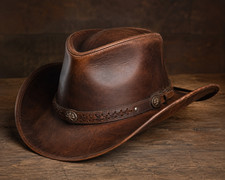 Leather Cowboy Western Hat For Men and Women ...