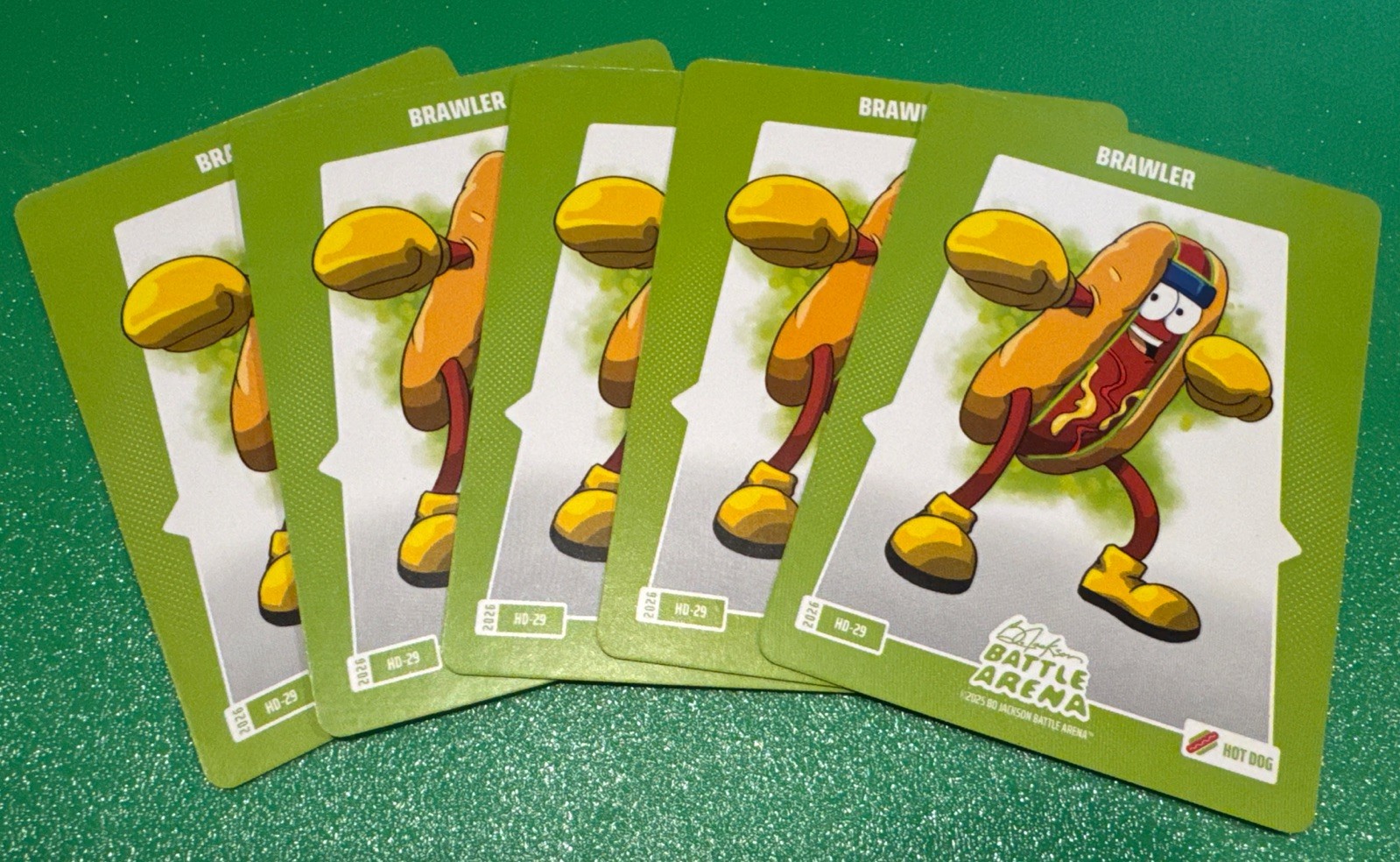 Bo Jackson Battle Arena 2026 1ª Edición Brawler Hot Dog Lote de 5 HD-29