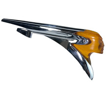 1950 Pontiac Chieftain Hood Ornament Illuminated Amber Lucite Indian Oem 513872 1950 Pontiac Chieftain Hood Ornament Illuminated Amber Lucite Indian Oem 513872