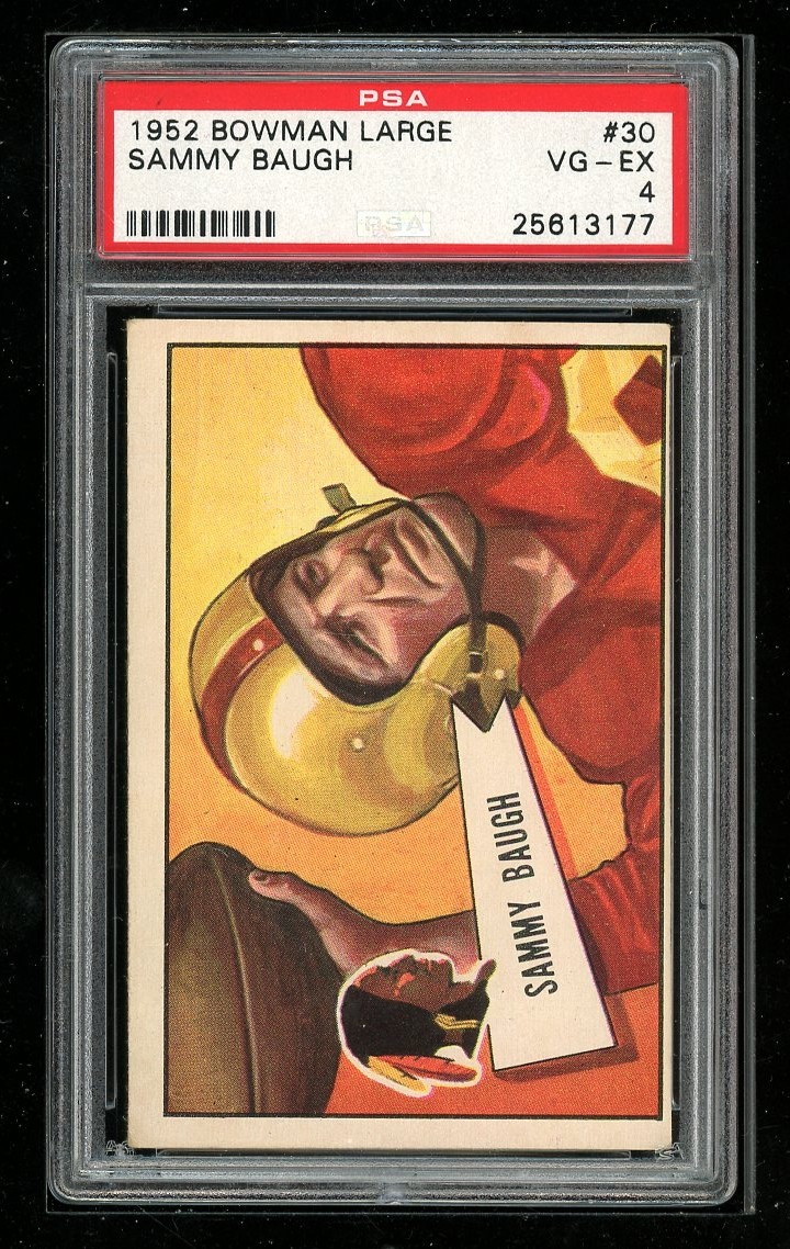 1952 Bowman Large #30 Sammy Baugh PSA 4