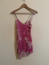 LoveShackFancy Meline Dress Raspberry Sparkle Size 2