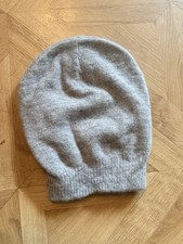 Grey - Wool Blend Beanie Hat Warm & Soft One Size