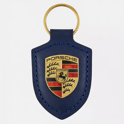 AUTHENTIC Porsche Crest Keyring   Essential BLUE COLOR | WAP0500950E