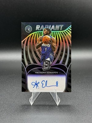 2021-22 Panini Spectra - Radiant Signatures Anthony Edwards #RSI-AED /49 (AU)