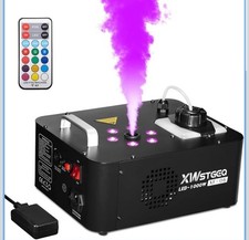 Vertical Fog Machine 1000W with 6 LED Lights and Wireless Remote Control for