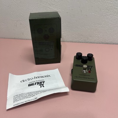 Electro-Harmonix Green Russian Big Muff Pi Fuzz Pedal EUC With Box