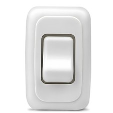 Single SPST On-Off Switch with Bezel, 12V Light Switch for RV, Camper White