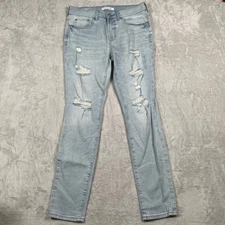 PacSun Stacked Skinny Light Wash Distressed Denim Jeans Mens 30x30