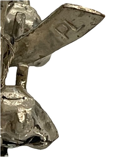 Vintage Intricate Silver Plated Asian Man Steering Oxen Pulling Cart Marked - Picture 8 of 9