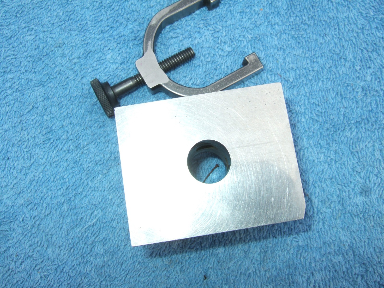 V BLOCK W/HARIG #1CLAMP USED TOOLMAKER MACHINIST MADE CLEAN VINTAGE OLD TOOLING