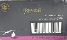 Reveal Natural Wet Cat Food, Chicken Breast With Duck In Broth, 24 Can x 2.47oz