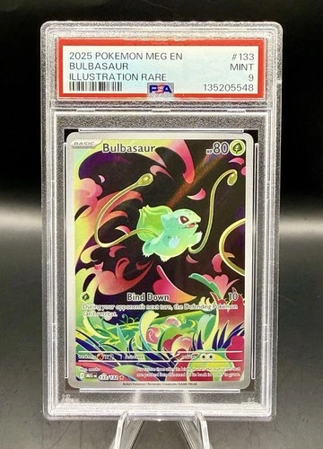 PSA 9 Bulbasaur Illustration Rare 133/132 Pokemon Mega Evolution ENGLISH 2025