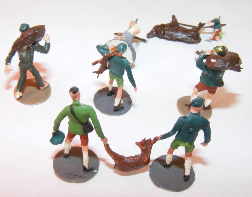 MERTEN Berlin Tempelhof H0 HO Hallali Jagd Plastik Figuren Wildschwein Reh Hasen - Bild 2 von 3