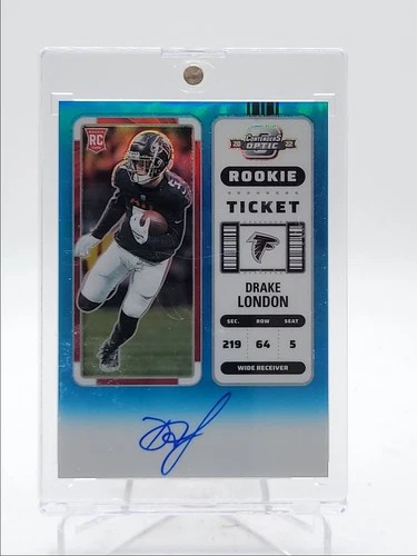 DRAKE LONDON 2022-23 CONTENDERS OPTIC ROOKIE TICKET TEAL RC AUTO /99 Q5686