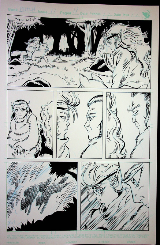 Elfquest Blood of Ten Chiefs #17 Delfin Barral Hand-Drawn Interior Comic Book Pg
