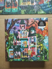 MONSTER MANSION Complete 500 Piece Jigsaw Puzzle Mudpuppy Spooky Cats Halloween