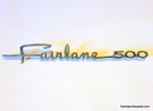 1963 64 Ford Fairlane 500 Front Fender Emblem #C40B 16098 B 63 64