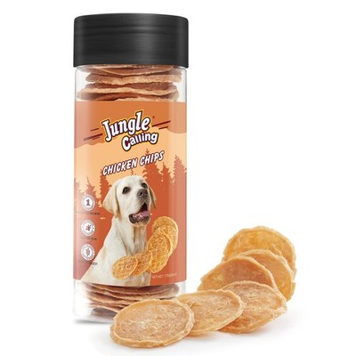 32 Count Dog Treats, Single Ingredient Chicken Chips, Crunchy Jerky Chip Trai...