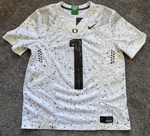 Nike Mens Oregon Ducks Football Eggshell Limited Jersey DH4475-100 SZ Large - Picture 2 of 8
