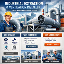 INDUSTRIAL EXTRACTION & VENTILATION INSTALLER WEBSITE DESIGN