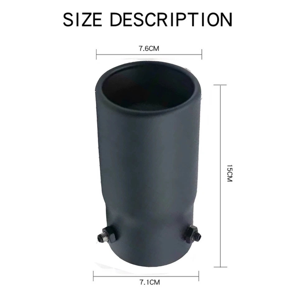 2x For Honda S2000 CRV Exhaust Tip Pipe Rear Tail Throat Muffler Stainless Steel Foto 3 de 4