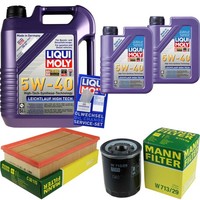 Mann Inspektionspaket 7L Liqui Moly 5W-40 FüR Jaguar XJ 4.2 R 3.6 S-Type XF