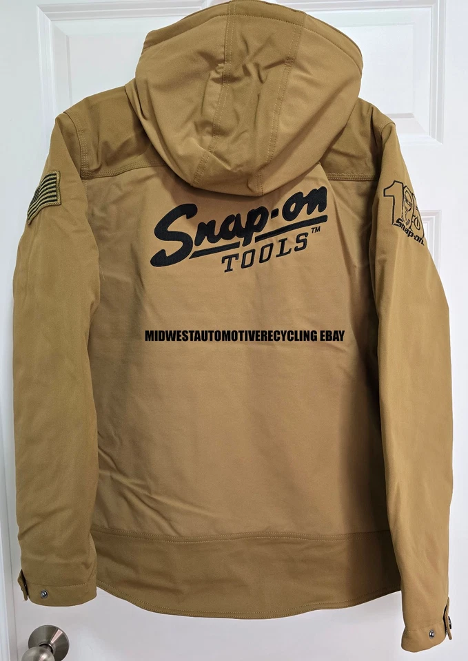 SNAP ON TOOLS 2025 RA HOODED JACKET INSULATED WINTER COAT ZIP UP GOLD TAN NEW - Image 2 of 4