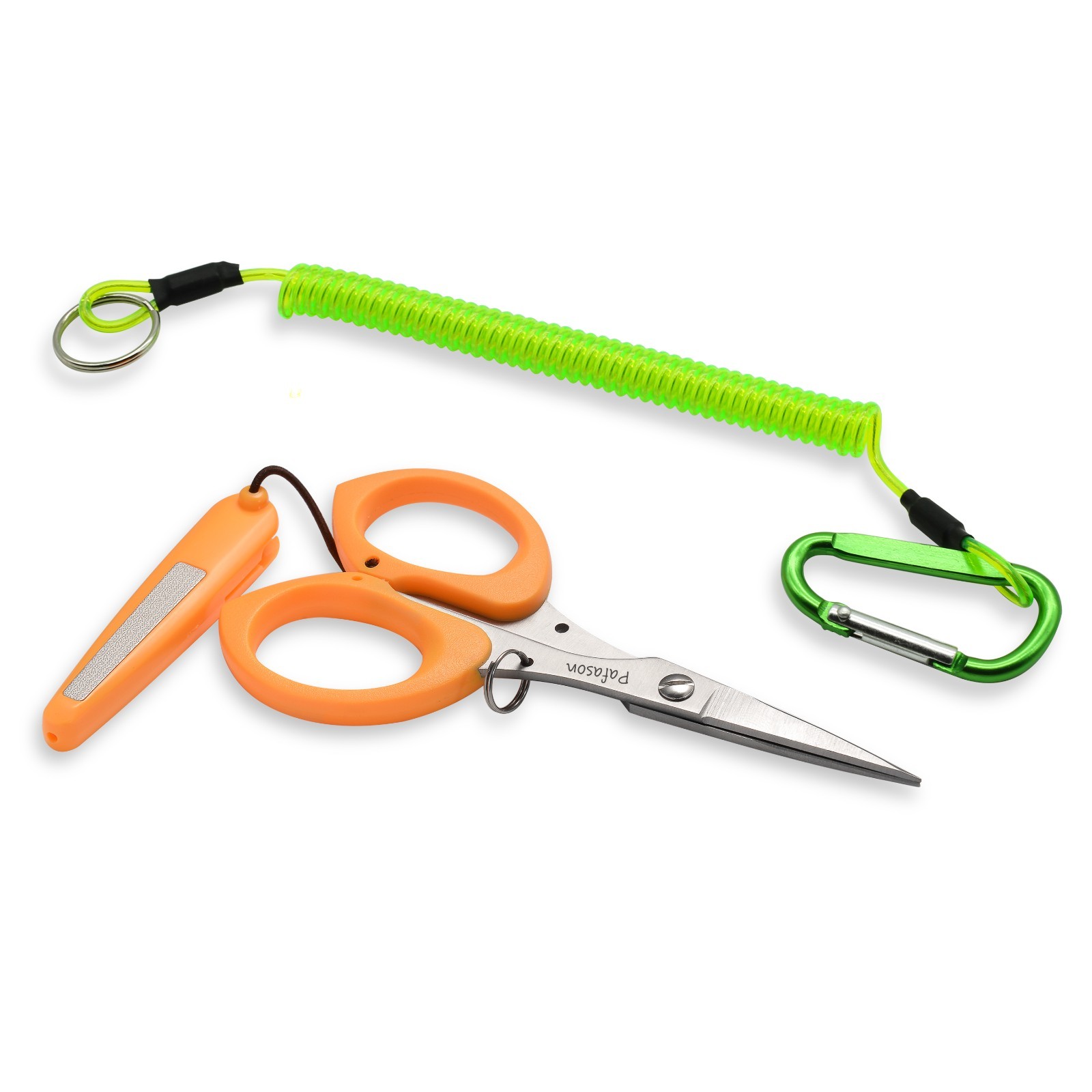 PAFASON Serrated Edge Braided Line Fishing Scissor with Safety Case