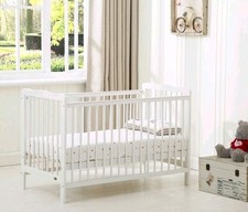 Wooden Brooklyn Baby Cot Crib With Water repellent Mattress