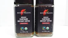 2 PACK - Mount Hagen Organic Dried Instant Ground Coffee, 3.53 oz EXP: 02/2028