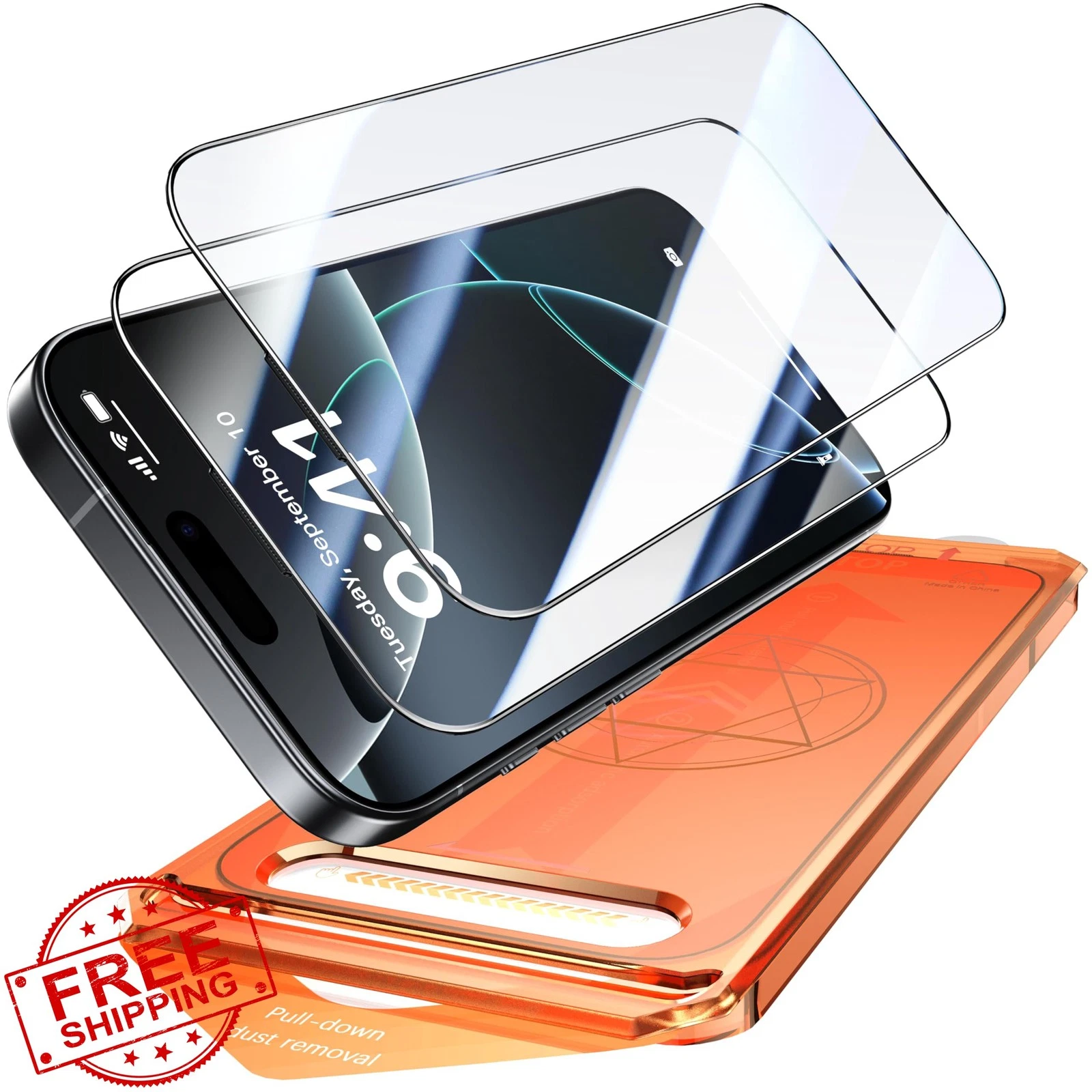 Seaqinhey iPhone 15 Pro Max Screen Protector 2pk
