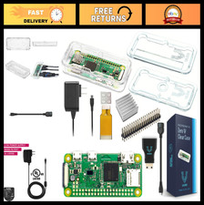 Raspberry Pi Zero W Starter Kit - Includes Power Supply & Clear Plastic Case