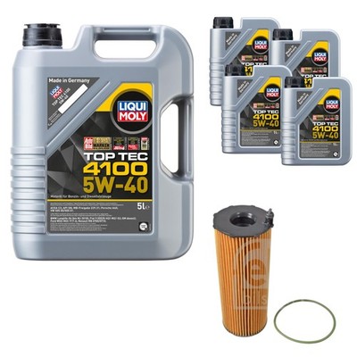 FEBI Ölfilter 9L LIQUI MOLY Top Tec 4100 5W-40 für Audi A6 Avant 4F5 C6 3.0
