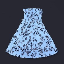Vintage Forever 21 Black and white floral strapless dress Size L 1211