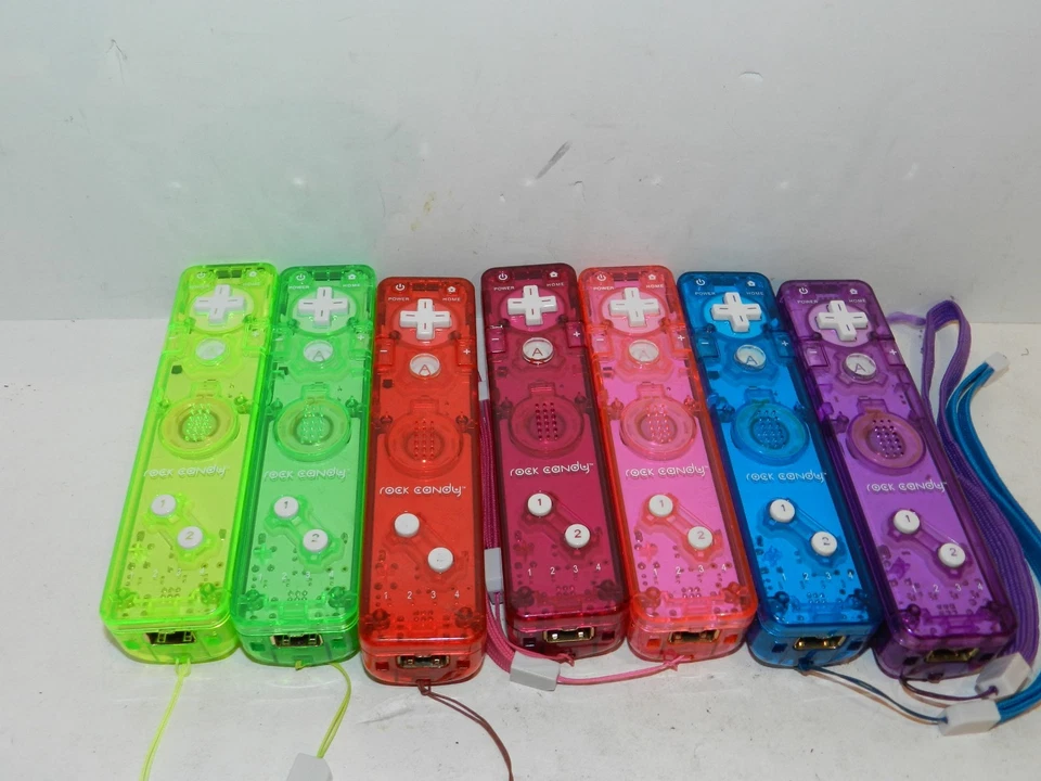 Rock Candy Remote Controllers Nintendo Wii w/ Cover - Tested- You Pick Color - Image 2 of 2