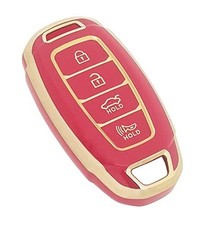 Key Fob Cover Case Fit for 2019 2020 2021 Hyundai Kona Santa Fe Elantra GT Red