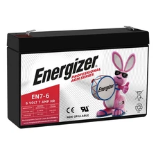 Energizer EN7-6 6V 7AH Long Lasting Sealed Lead Acid AGM Rechargeable Battery