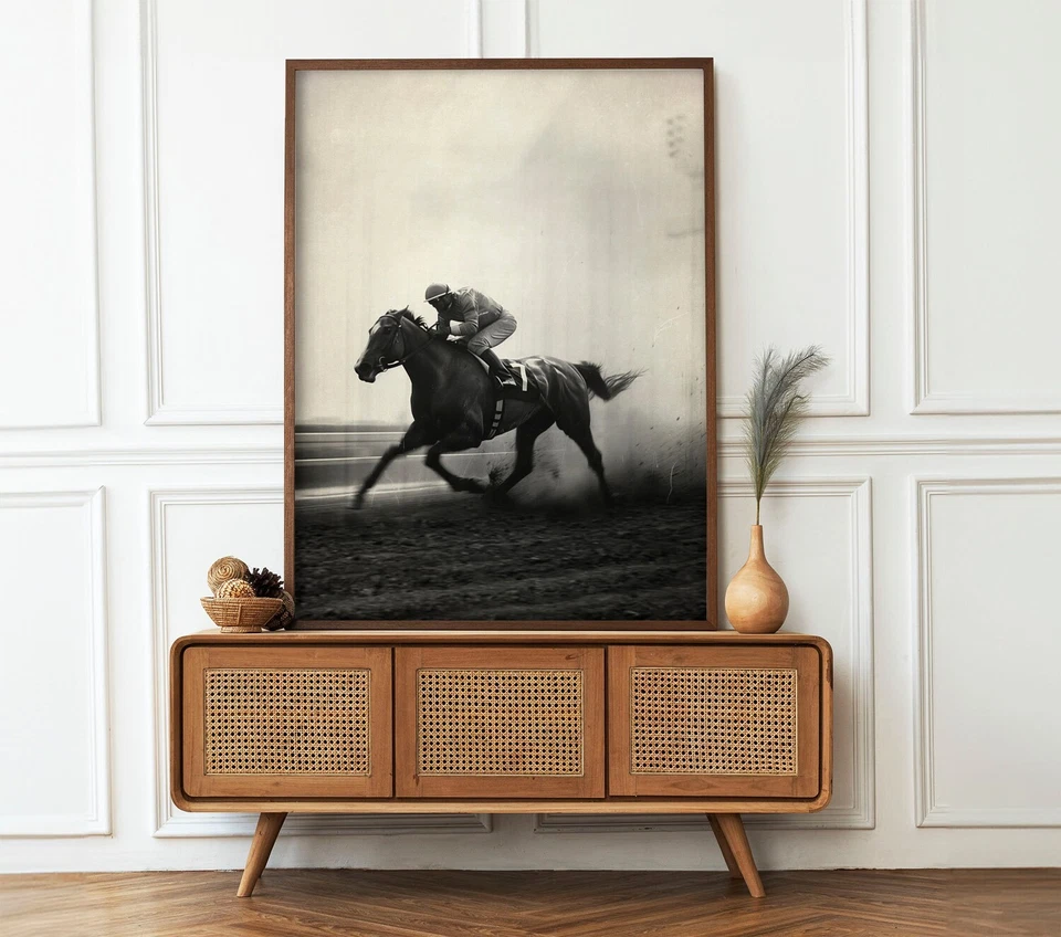 Плакат винтажный скачки — настенная художественная гравюра дерби из Кентукки для домашнего декора - Изображение 2 из 4