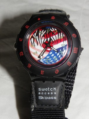 Swatch Access Ski Pass Palmer shb100 Womens/Mens Wrist Watch Clock | eBay