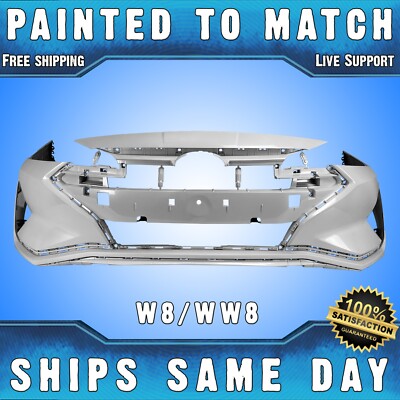 NEW *Painted W8/WW8 White* Front Bumper Cover for 2019 2020 Hyundai Elantra 4dr