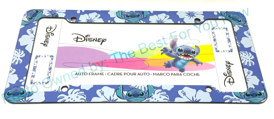 Рама для номерного знака Disney Lilo and Stitch с автоматической биркой универсальная 12,5 дюйма x 6 дюймов - Изображение 3 из 4