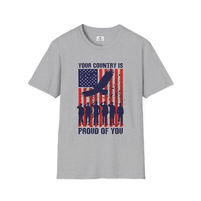 Veteran Patriotic Unisex T-Shirt  Your Country Is Proud of You  Independence Day
